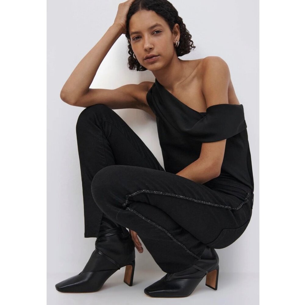 Simkhai NWT Rae Skinny Denim Diamante  24